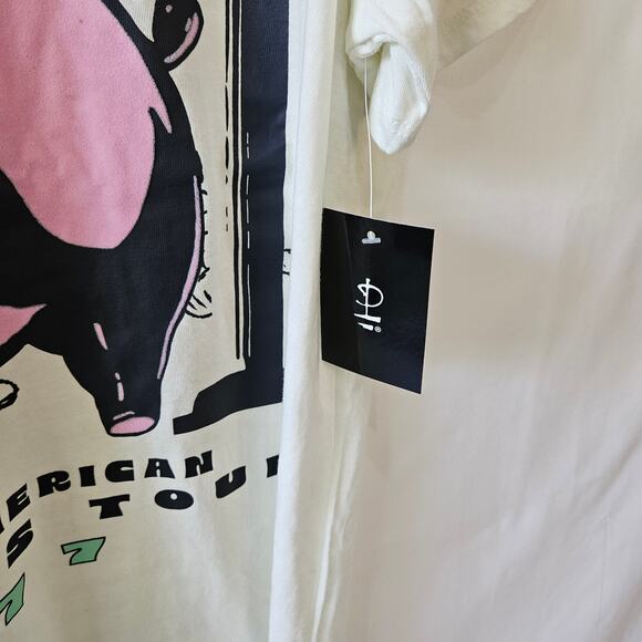 Pink Floyd Retro Shirt Reproduction 1977 Concert Tee White Medium - Picture 5 of 7